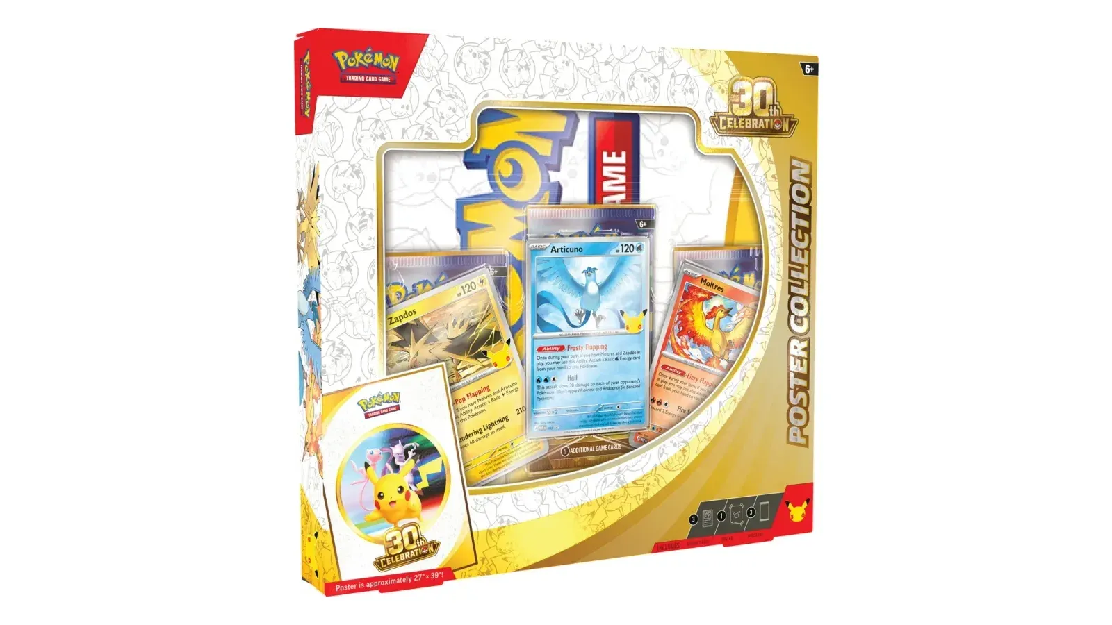 Coffret Poster Pokémon 30 ans : prix, promos Sulfura, Artikodin, Électhor et précommande Amazon
