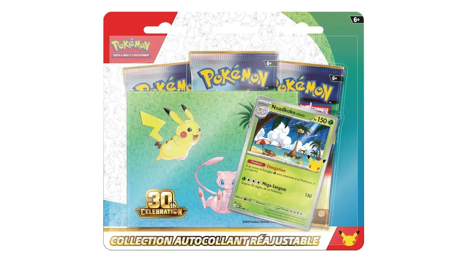 Tripack Noadkoko d'Alola Pokémon 30 ans : prix, carte promo et précommande Amazon