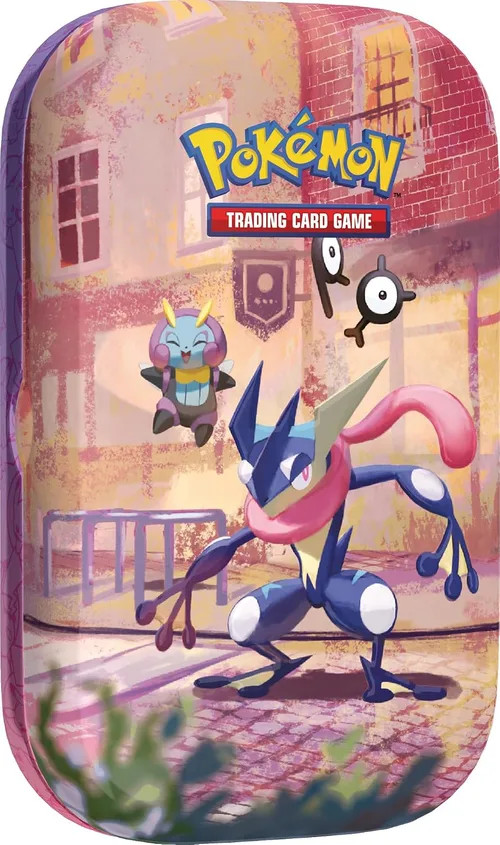 Mini Tin Amphinobi Soirée du 30e anniversaire du JCC Pokémon : Amphinobi en garde dans une ruelle rose