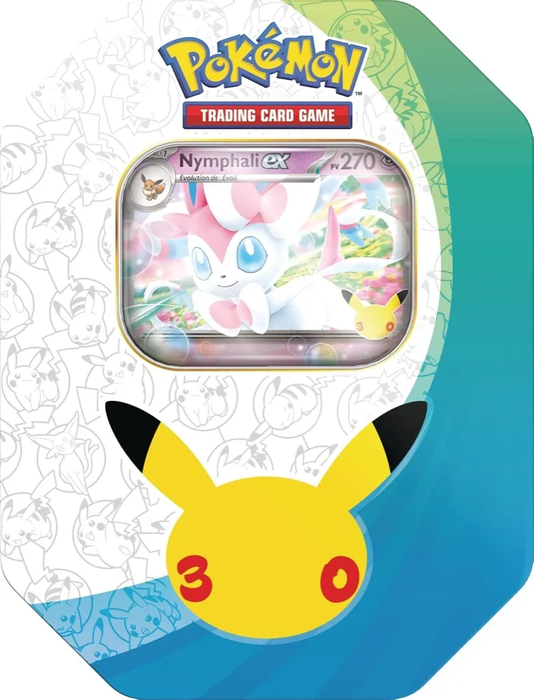 Pokébox Nymphali 30e Anniversaire avec carte promo brillante Nymphali