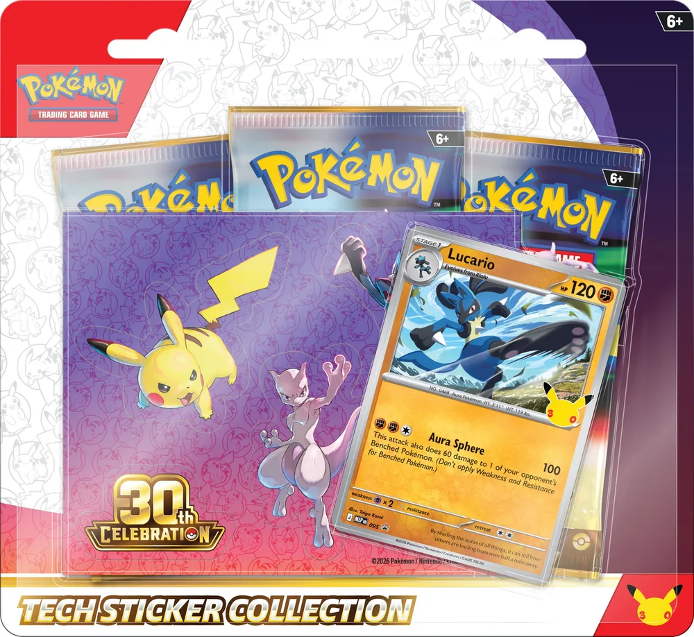 Collection Autocollant Réajustable 30e Anniversaire avec Lucario