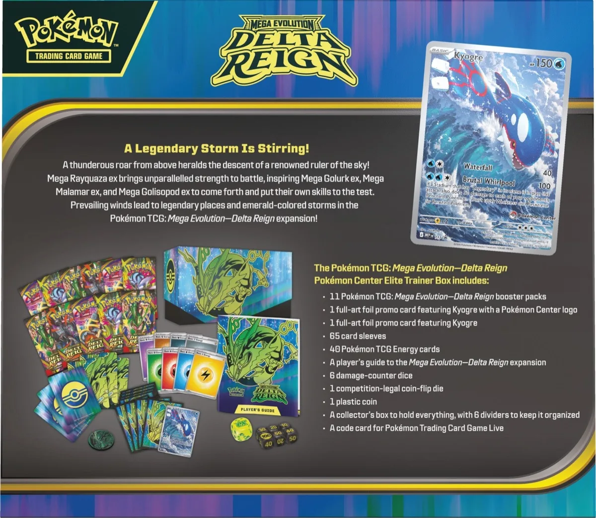Dos de la version Pokémon Center du Coffret Dresseur d'Élite Règne Delta