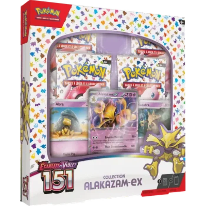 Coffret Collection Alakazam-ex de l'extension Pokémon 151 Écarlate et Violet EV3.5