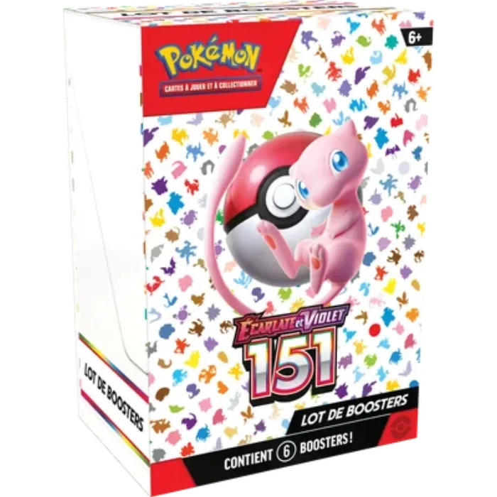 Bundle de 6 boosters Pokémon 151, extension Écarlate et Violet EV3.5