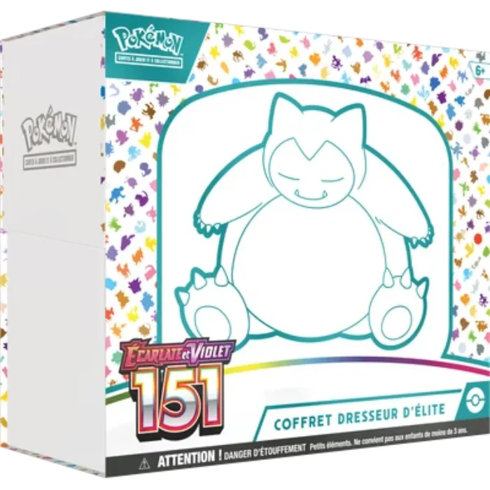 Coffret Dresseur d'élite Pokémon 151 sur le thème de Ronflex, extension Écarlate et Violet EV3.5