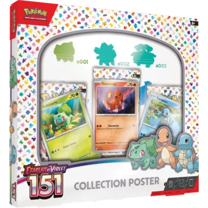 Coffret Collection poster de l'extension Pokémon 151 Écarlate et Violet EV3.5