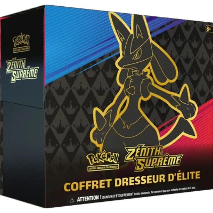 Coffret Dresseur d'élite Zénith Suprême sur le thème de Lucario, extension Épée et Bouclier EB12.5