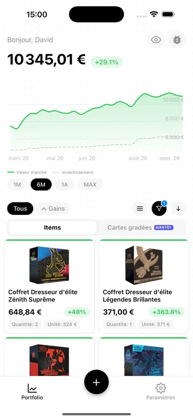 Portfolio BoostaCote mettant en avant des Coffrets Dresseur d'Élite et leur valeur