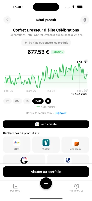 Bouton 'Voir la vente' et recherche multi-marketplaces dans BoostaCote