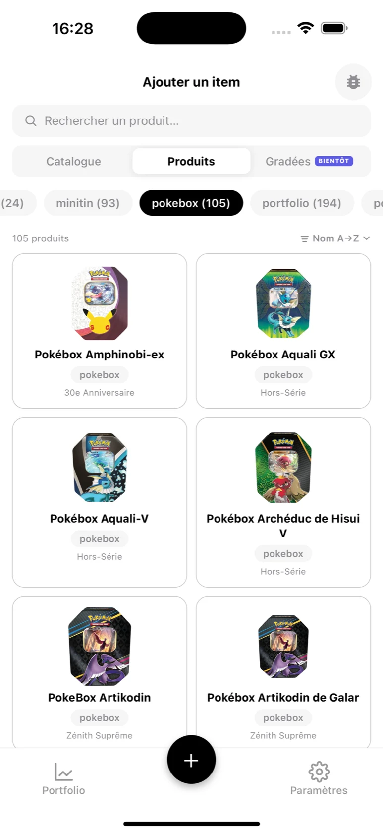Catalogue BoostaCote filtré sur les Pokébox