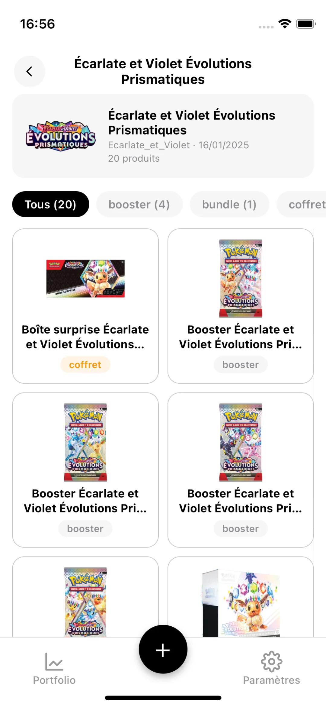 Catalogue — produits de la série EV8.5